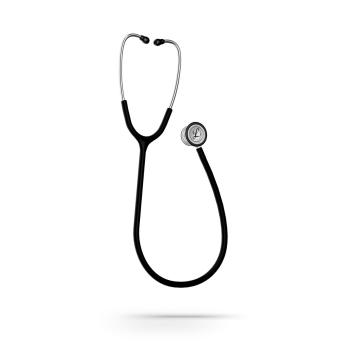 Schräge Gesamtansicht des Littmann Classic III 5620C Satin Schwarz Stethoskops