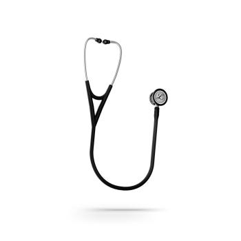 Littmann Cardiology IV 6177C Satin Schwarz Spiegel-Finish – schräge Gesamtansicht