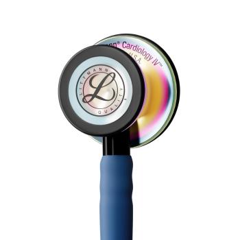 Littmann Cardiology IV 6242C Satin Navy Regenbogen-Finish – Bruststück-Detail